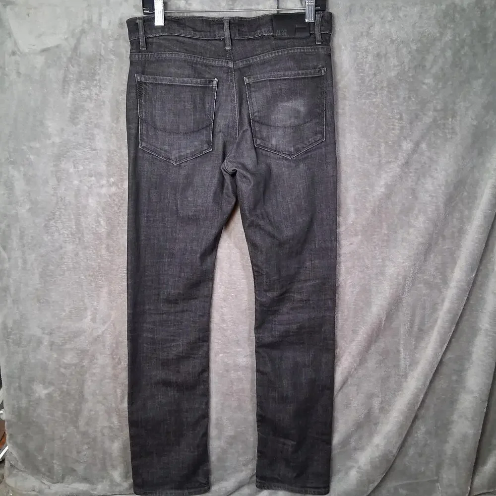 Paige Lennox Slim Straigh Jeans Mens 32x32 Black Wash Designer Denim Sample Tags - Picture 2 of 9
